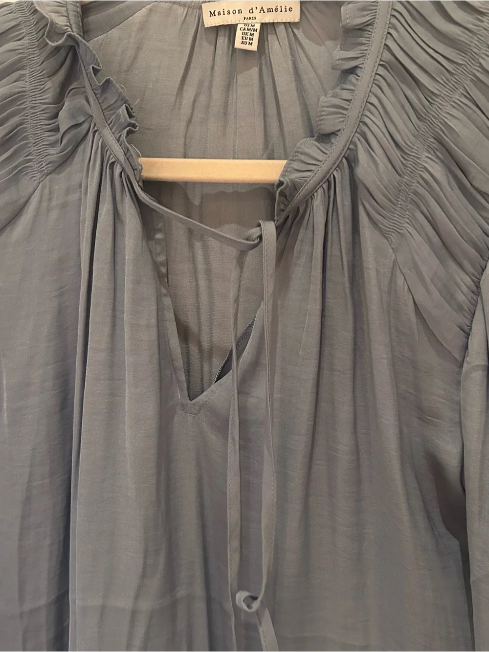 Maison d'Amélie Paris dusty blue blouse (M) - Picture 8 of 8